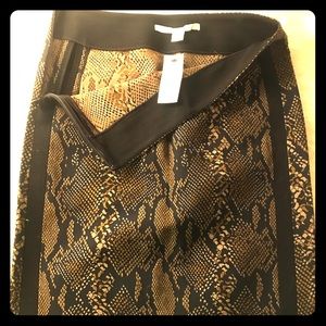 DVF python print tuxedo pencil skirt